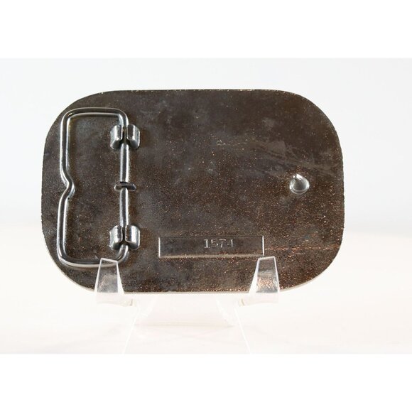 Flying Eagle Silver Belt Buckle With Gold Overtones 1990s Vintage USA Made 1574 - Picture 2 of 2